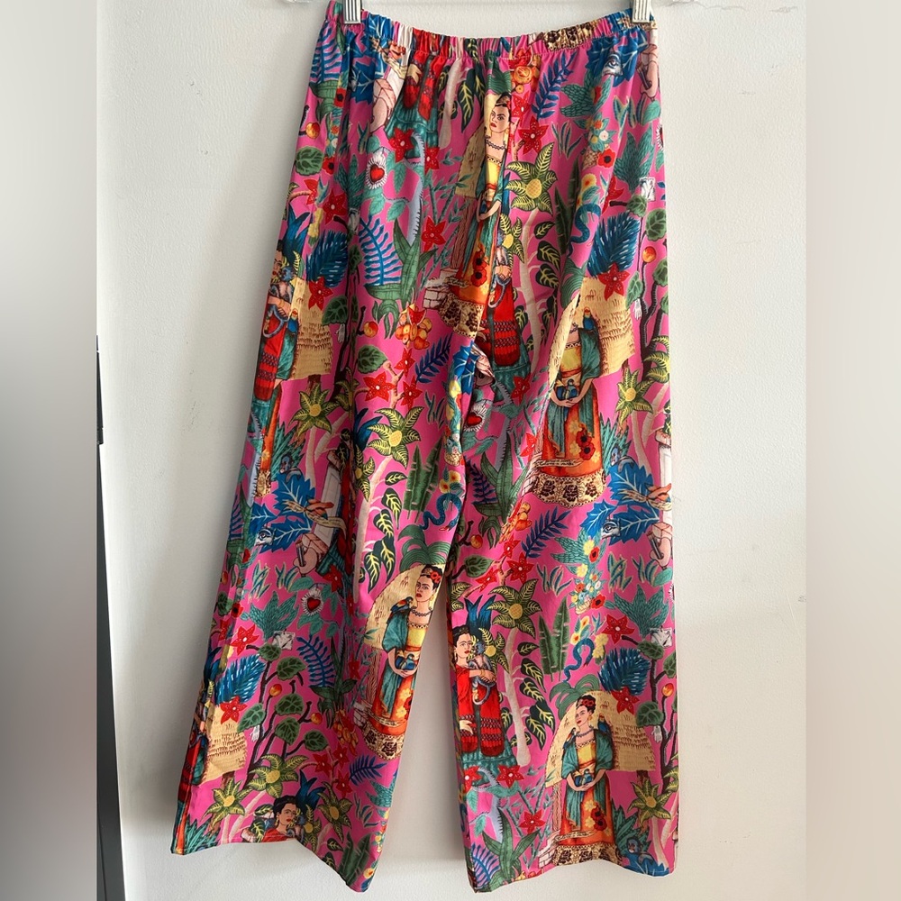 Frida Kahlo Vintage Wide-Leg Pant